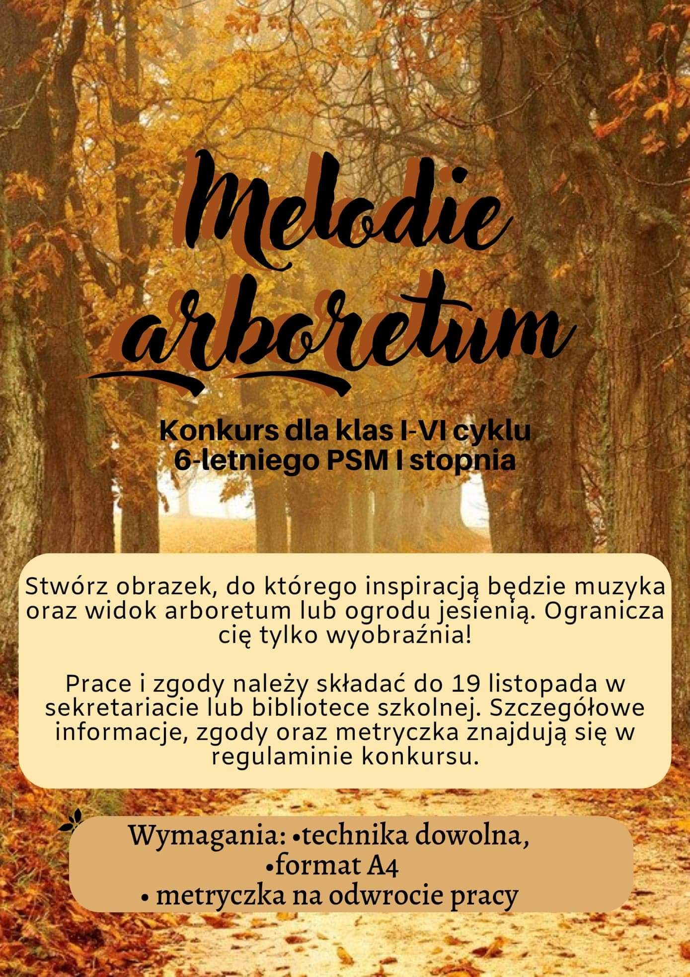 Miniatura aktualności KONKURS “MELODIE ARBORETUM”